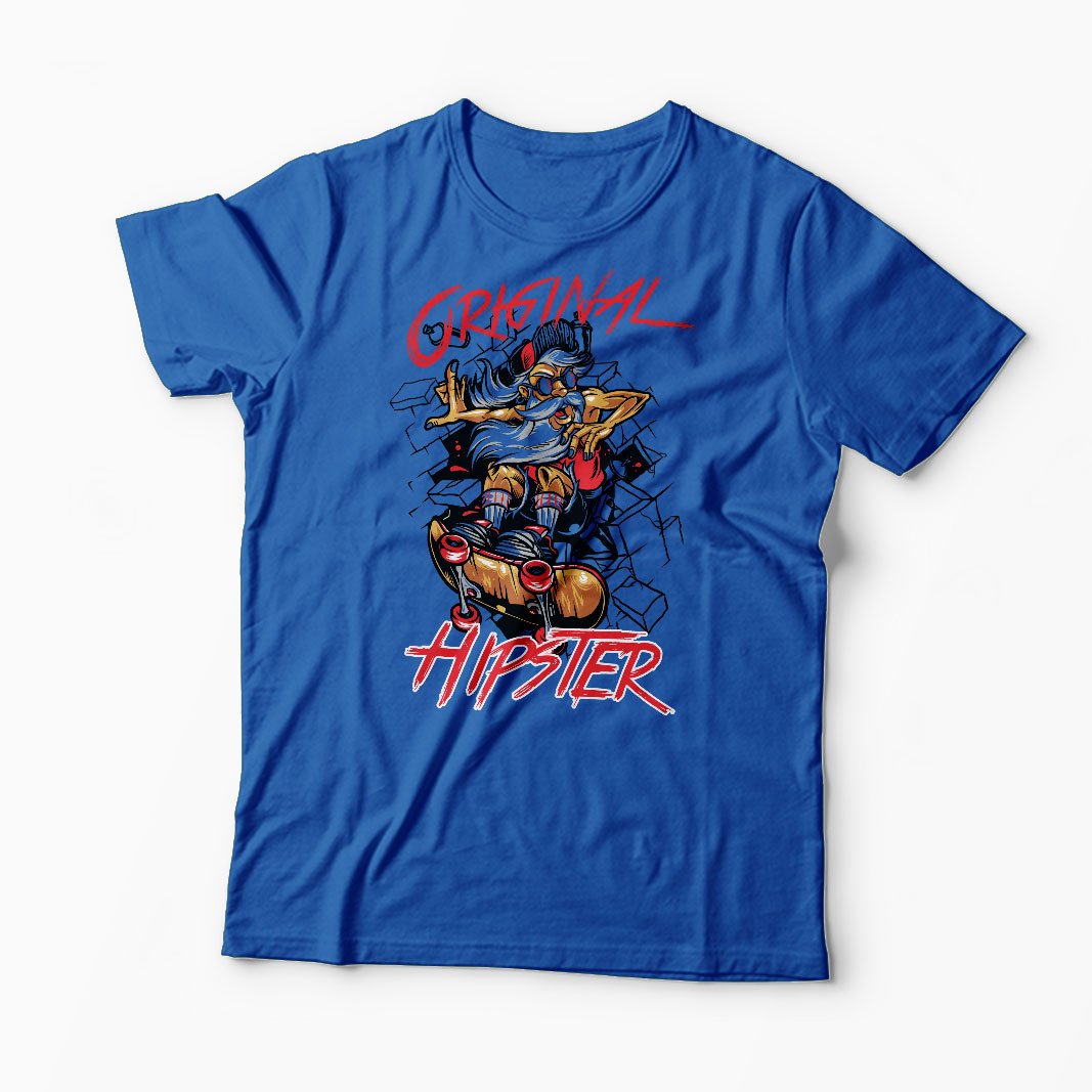 Tricou Original Hipster - Bărbați-Albastru Regal